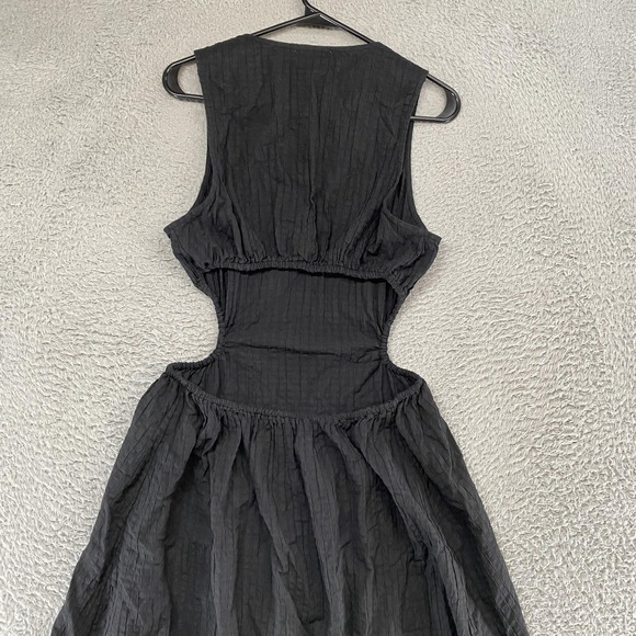 Madewell Midi Sundress Womens M Cutout Open Back Cotton Seersucker Minimalist - Picture 10 of 13